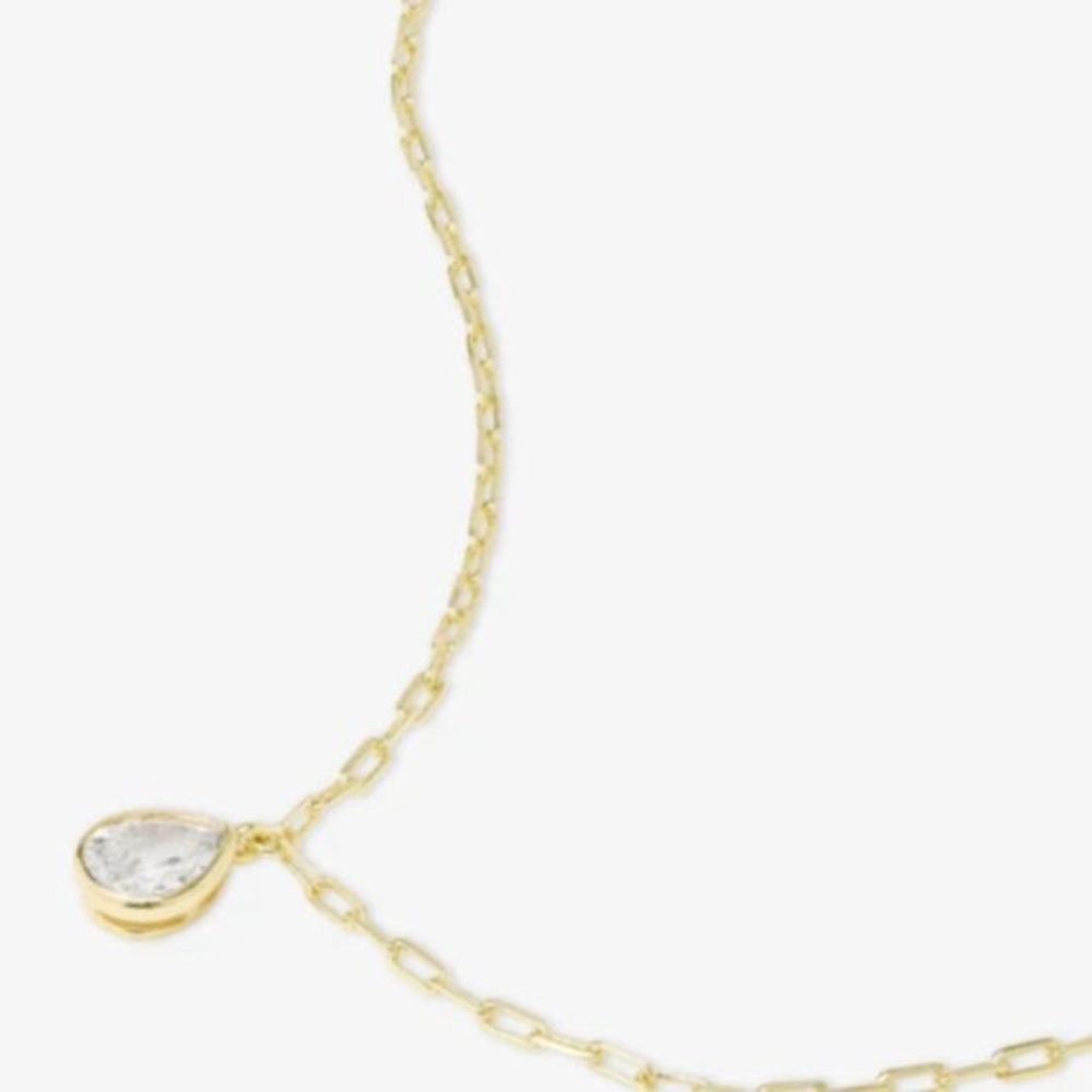 Melinda Maria Drop of Perfection Necklace Gold|White Diamondettes - Picture 2 of 6